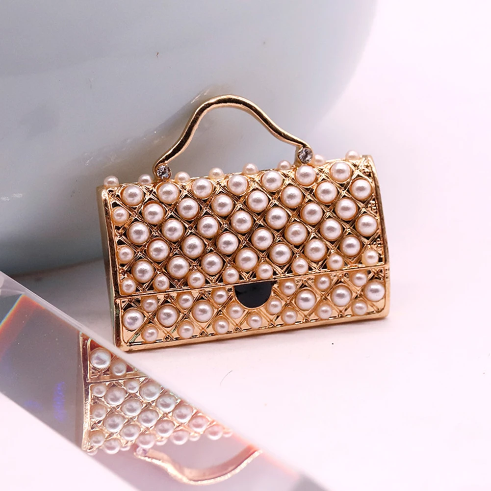 Женская сумочка в форме искусственного жемчуга инкрустированная Брошь булавка