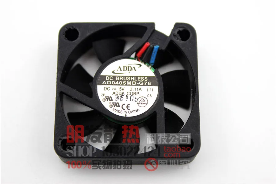 Оригинальный AD0405MB-G76 5V 0.11A 4 см 4010 3-проводный вентилятор с двойным шаром