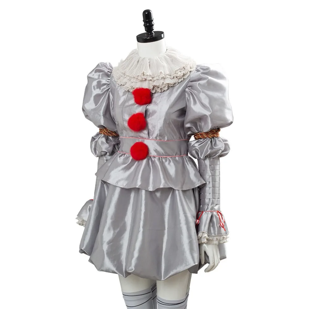 Для взрослых женщин Стивен Кинг это Pennywise Косплей Костюм Pennywise Костюмы Клоуна для косплея одежда, костюм на Хеллоуин