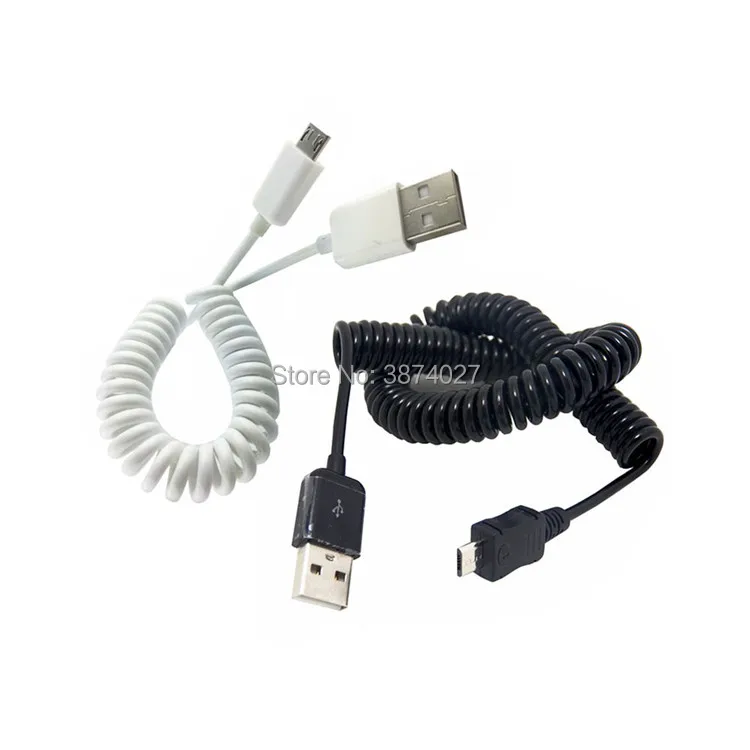 60 см пружинный Спиральный USB 2 0 штекер к Micro 5 Pin кабель для синхронизации данных и