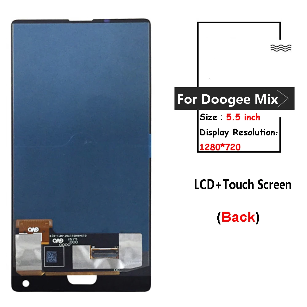 ЖК-дисплей для Doogee Mix серебристый/синий/черный + инструмент ремонта сенсорного