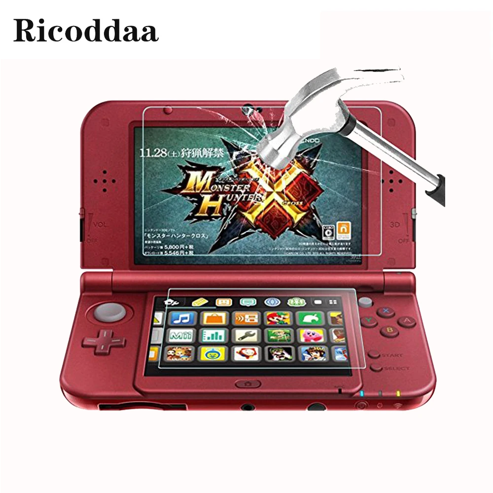 Защита экрана размера XL для Nintendo New 3DS закаленное стекло лучшего и HD прозрачный