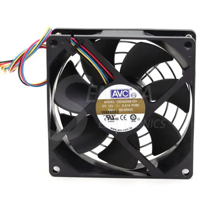 Оригинальный Для AVC DS09225B12H 12V 0.41A 9 см 9225 четырехполосный двойной шариковый