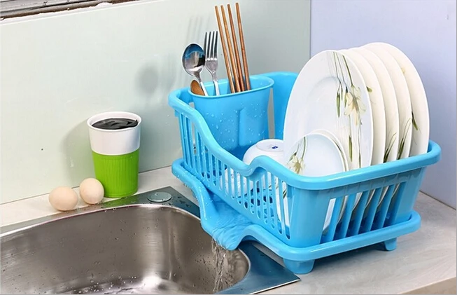 1PC Multi-functional Plastic Non-folding Storage Rack Dish Plate Bowl Drying with Drainer Holder Kitchen JH 0760 | Дом и сад