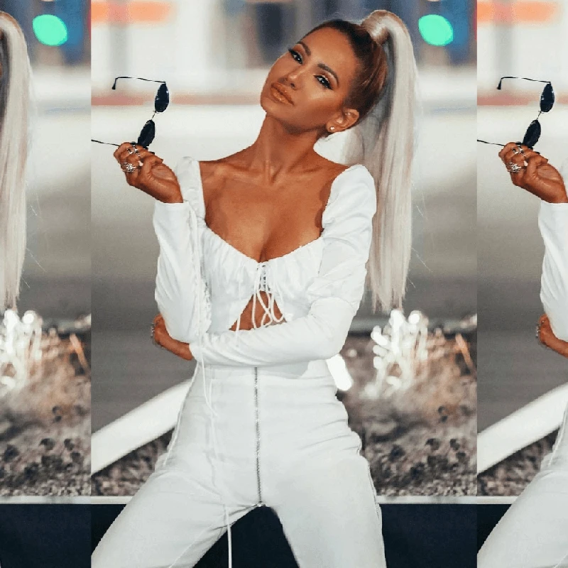 INDRESSME, модный квадратный воротник, сексуальный Деловой брючный костюм, набор, длинный рукав, шнуровка, топ, женский, элегантный, 2 штуки, брючный комплект