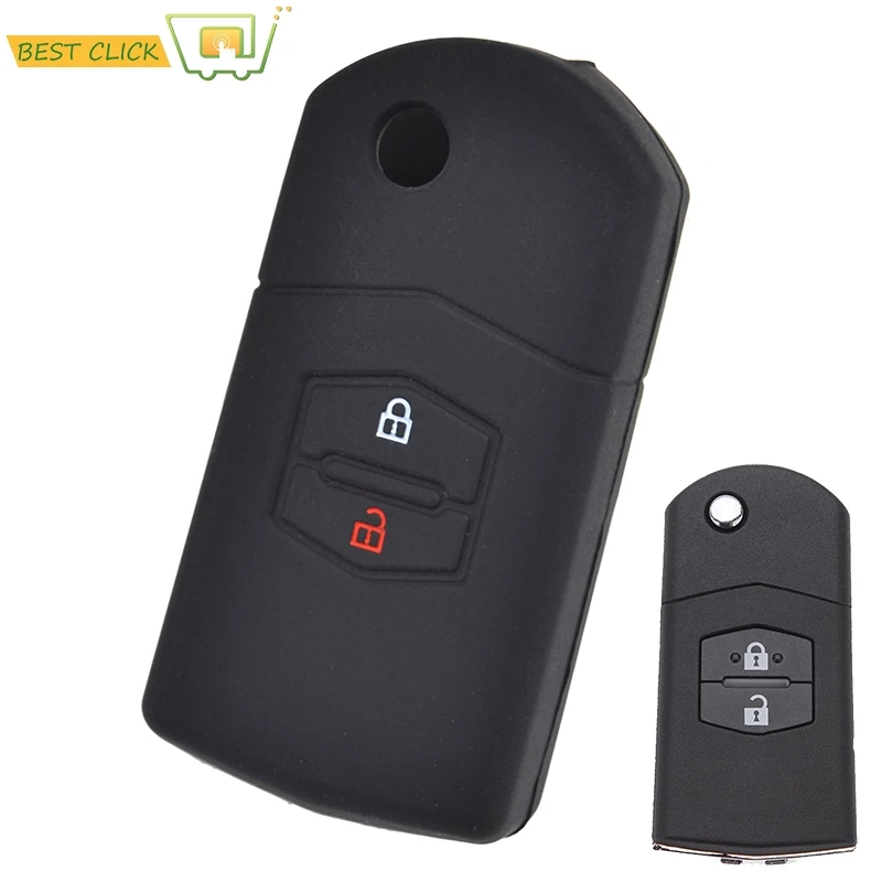 

Silicone Key Case Cover For Mazda Demio 2 3 5 6 M2 M3 M5 M6 CX7 CX9 RX8 MX5 MPV Keyless Fob Shell Skin Holder Protector