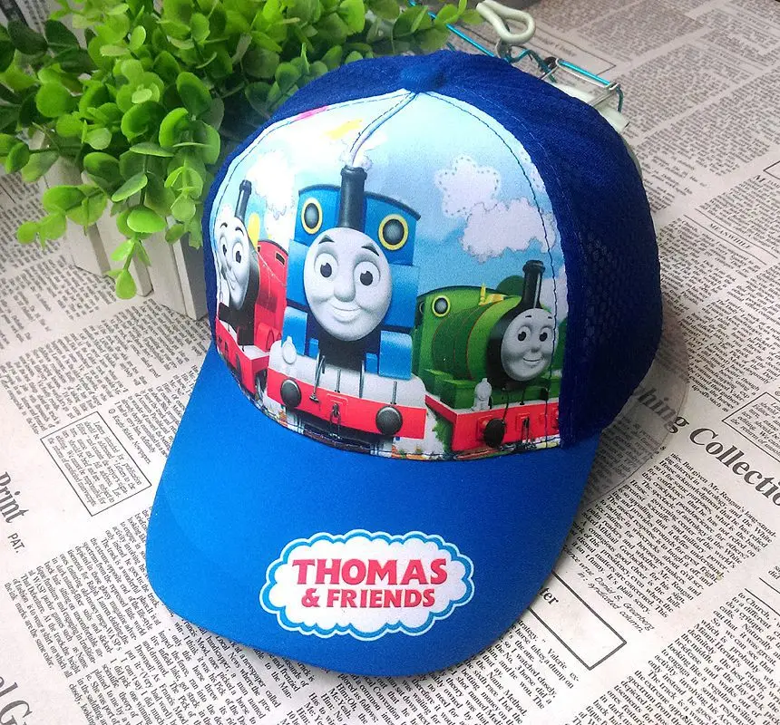 

Thomas and Friends 52-54 adjustable New cartoon baby children's hat summer cool tennis cap kindergarten hat