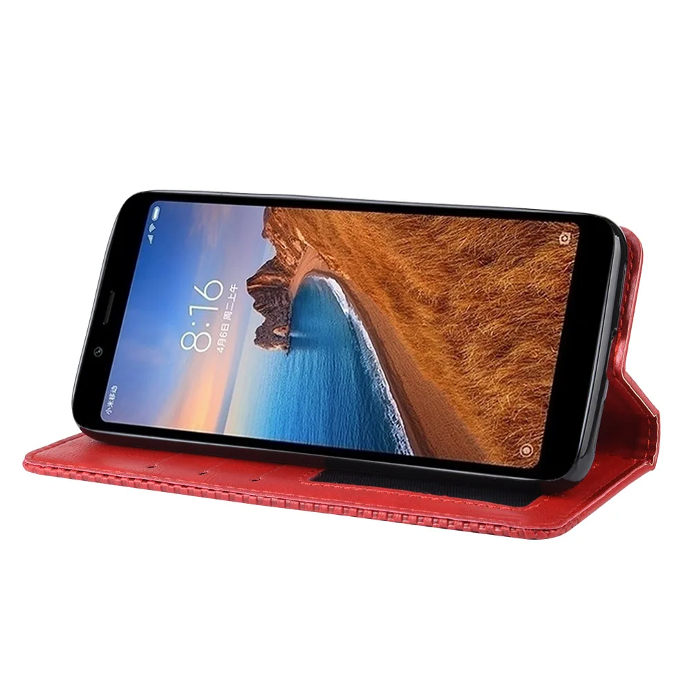 Роскошный Ретро Тонкий кожаный флип-чехол для Xiaomi Redmi 7A, чехол-подставка с магнитной книгой, чехол для Redmi 7A, чехлы для телефонов
