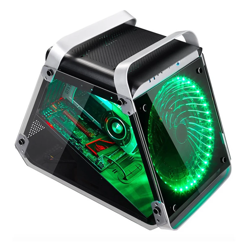 555*340*440 мм закаленное стекло ATX игровой компьютерный корпус для ПК RGB Air Cool водяное охлаждение Mainframe полнобоковое прозрачное шасси