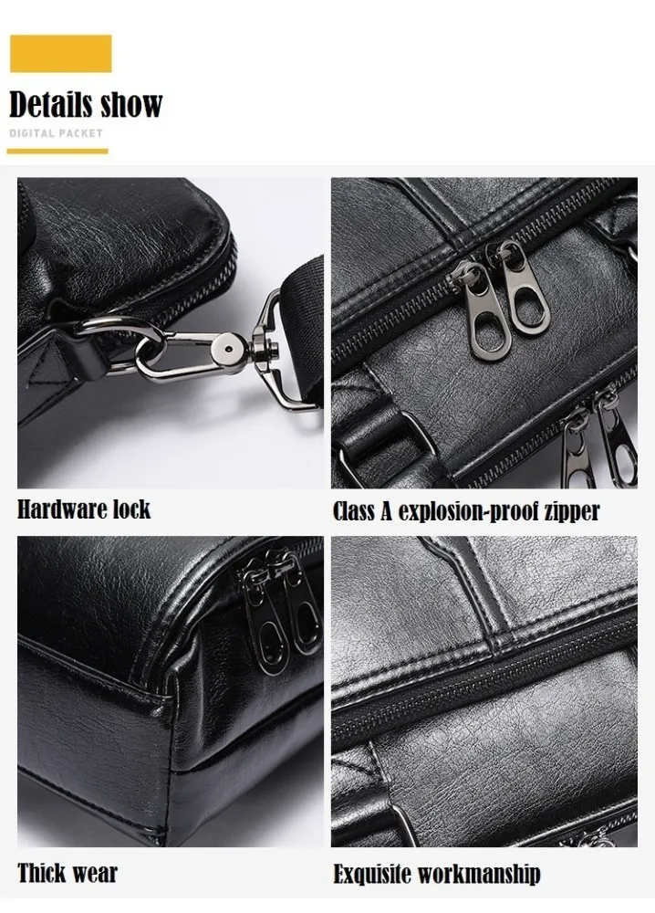 Модные мужские сумки-мессенджеры, кожаные сумки через плечо Bolso Hombre, Бизнес Портфель для ноутбука, мужская сумка Bolsa Masculina