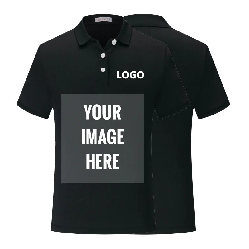 

4XL Polo Shirt Men and Women Custom Print Photo Logo Short Sleeve Casual Cotton Polos Mens Busines Shirts Tops Homme Camisa