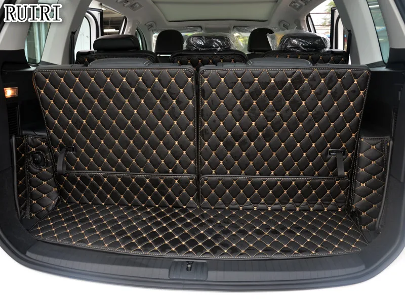 High quality! Full set car trunk mats for Volkswagen Touran 7 seats 2020 durable cargo liner boot carpets 2019-2015 |