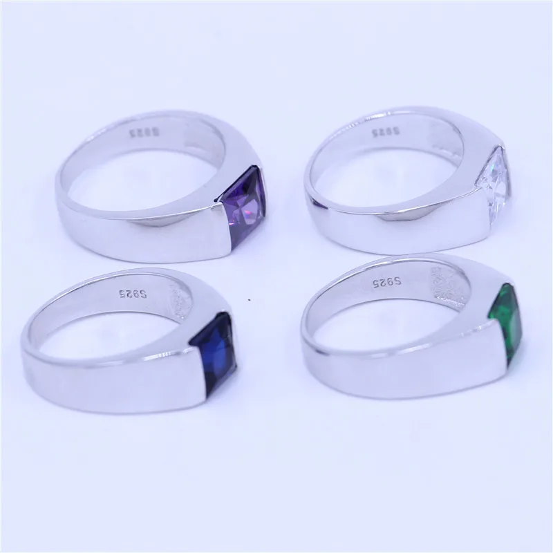 Кольцо обручальное мужское из серебра 925 пробы с фианитом 3ct 5A|band ring|wedding ringsring for |