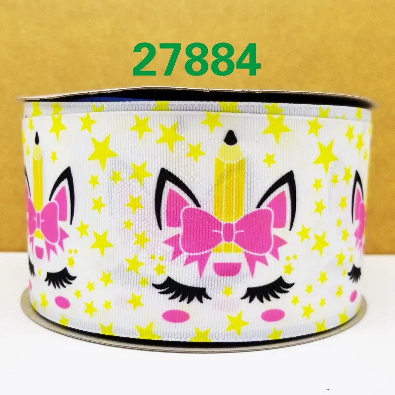 Бесплатная доставка 50 ярдов мультфильм печатных grosgrain ленты 27964 | Дом и сад