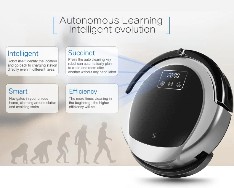 

Robot Vacuum Cleaner B6009,Map Navigation,Smart Memory,Low Repetition,Virtual Blocker,UV Lamp,Water Tank
