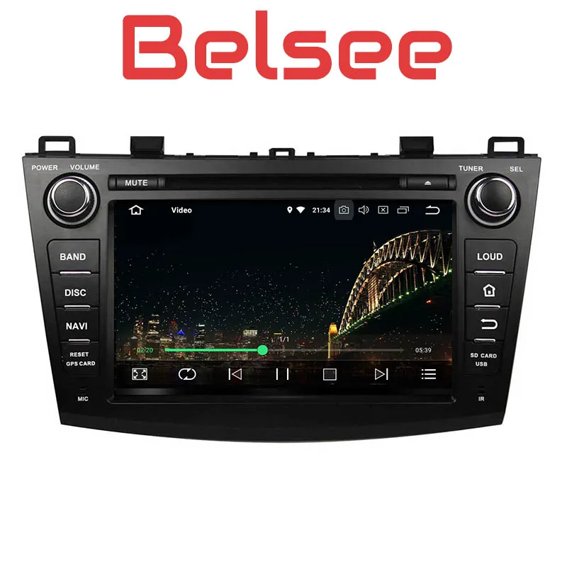 Автомагнитола Belsee для Mazda стерео система на Android 2009 с IPS экраном 8 ядер 2 Din Bluetooth GPS