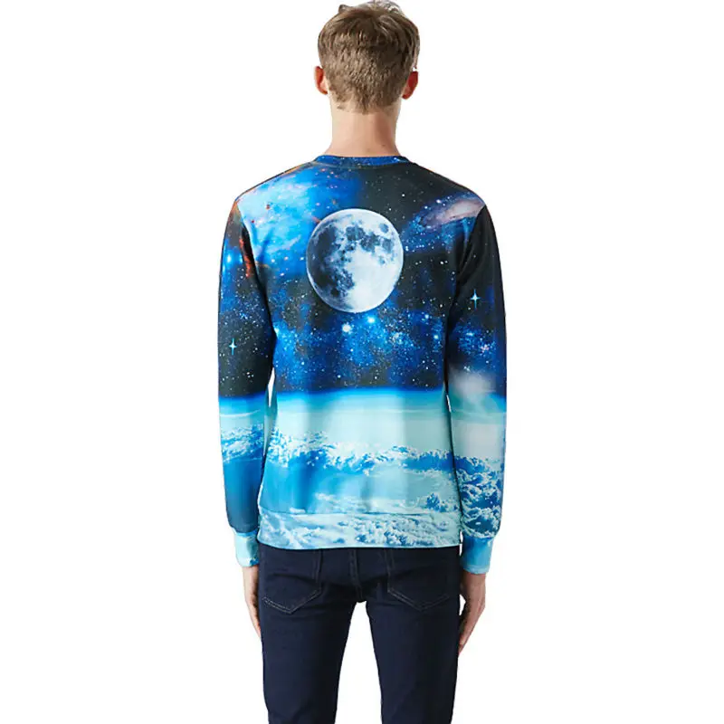 Мужская толстовка с длинным рукавом свитшот 3D принтом в стиле Харадзюку