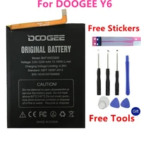 tested original 3200mah battery for doogee y6 y6c y6 piano 5 5inch mobile phone rechargeable li ion batteries bateria tools