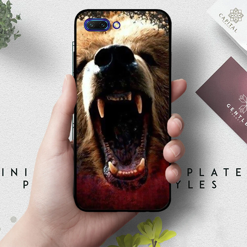 Русский силиконовый чехол с черным медведем для huawei honor 6A 7A Pro 7X8 Lite 8X 8C 9 Note 10 View 20 9X - Цвет: 3