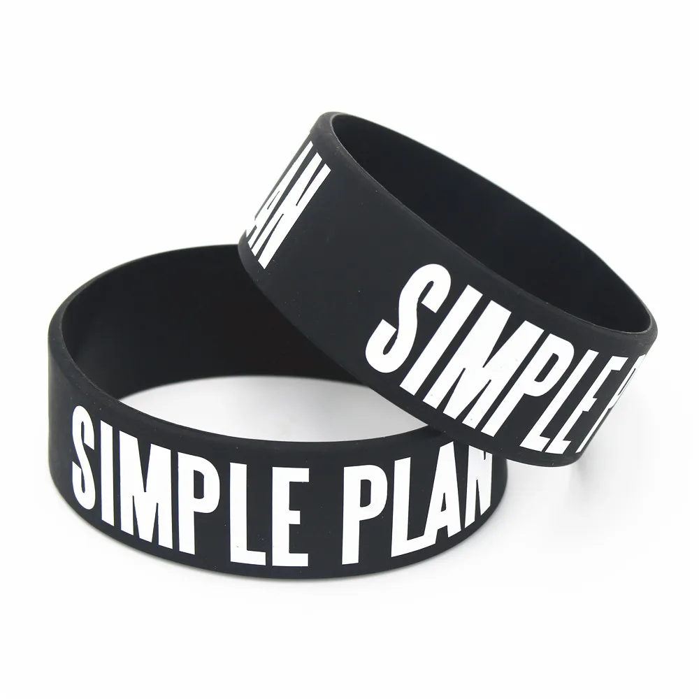 Lukeni Лидер продаж 1 шт. " широкие Simple Plan силиконовые браслеты печатных Браслеты и Браслеты для панк-группы музыка любовь cencert подарок sh156