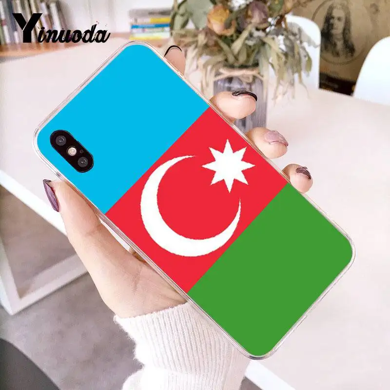 Чехол Yinuoda для iPhone 7 6 X прозрачный чехол с флагом azerjan buta 6S 7plus 8 8Plus 5 5S XR XS XSMAX|Бамперы|