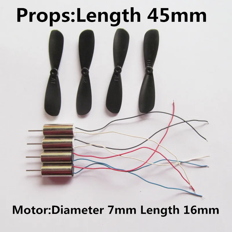 716 7*16 мм мотор без сердечника CW CCW 45 4 5 см реквизит A B RC mini DIY вертолет коптер