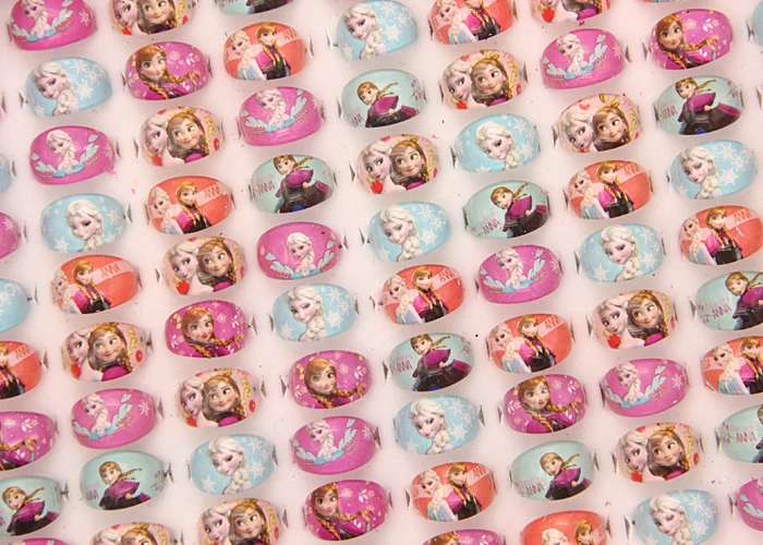 1 шт. новинка Снежная Романтика детское кольцо с героями мультфильмов принцесса