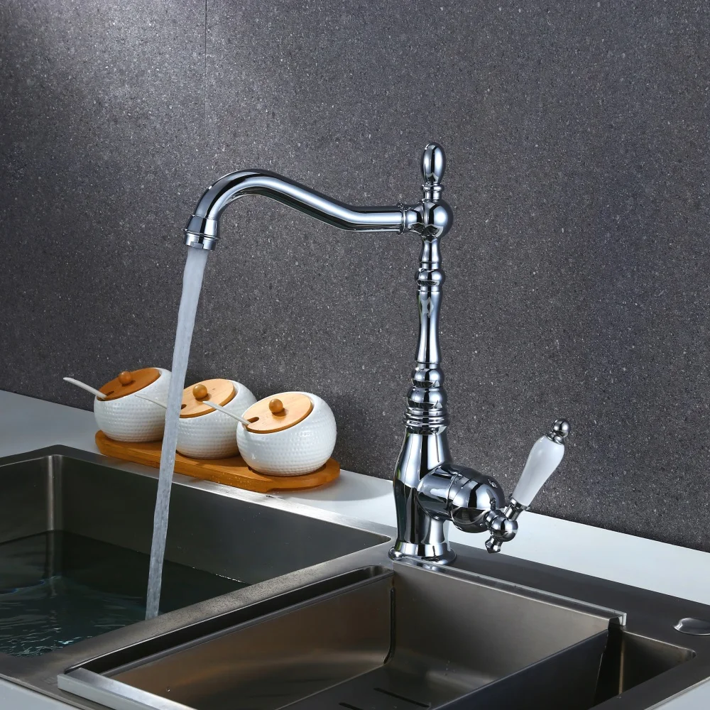 Кран для горячей и холодной ванной комнаты кран раковины в античном стиле кухни