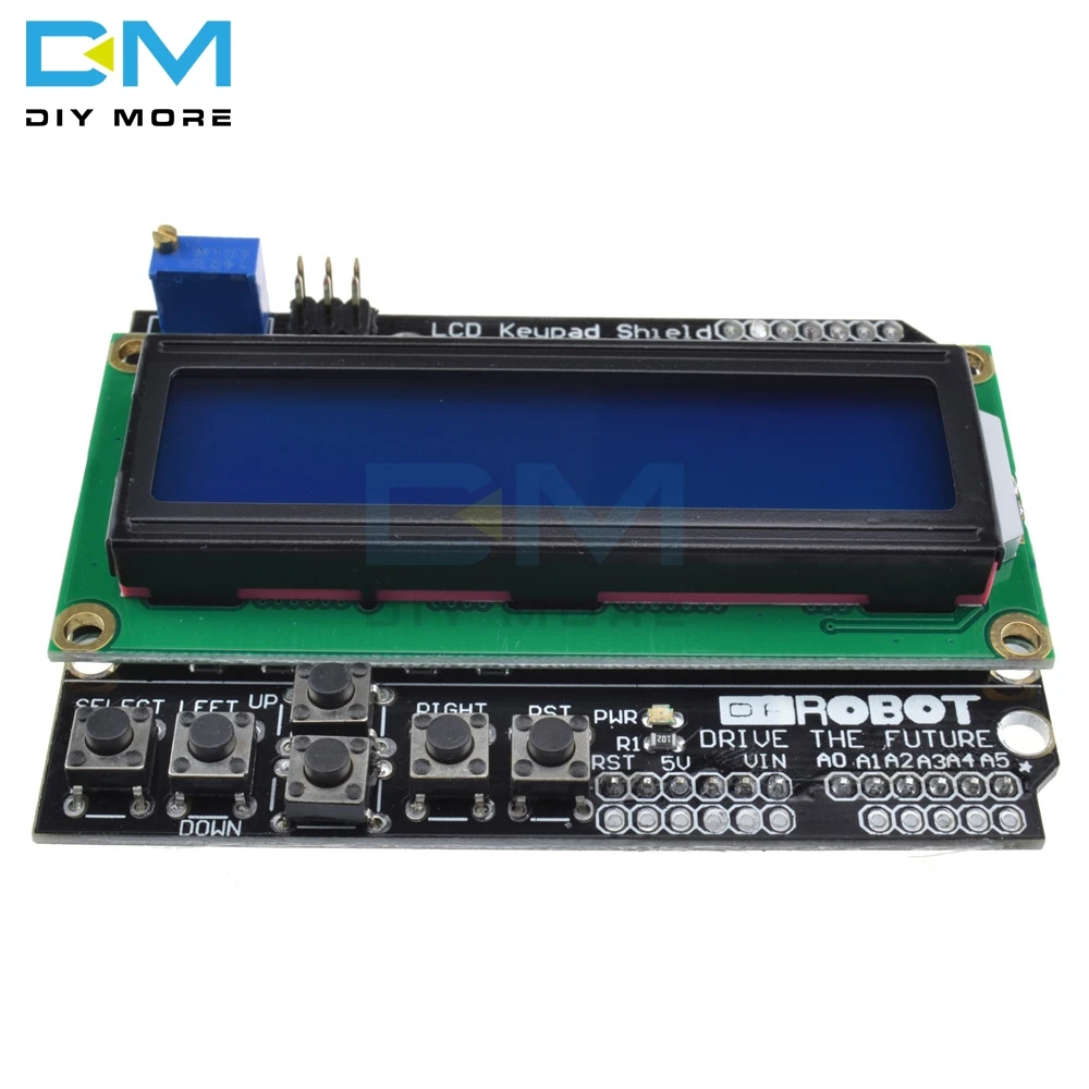 Модуль для Arduino Duemilanove Robot Board 16 ЖК экран с клавиатурой синей подсветкой интерфейс 2