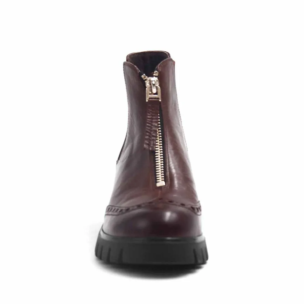 LIDIAN 2018 Fashion Warm Autumn Winter Elastic shoes Women Ankle Boots Oil leather Short Shoe Polish Metal Zip flat twotone B9 | Обувь