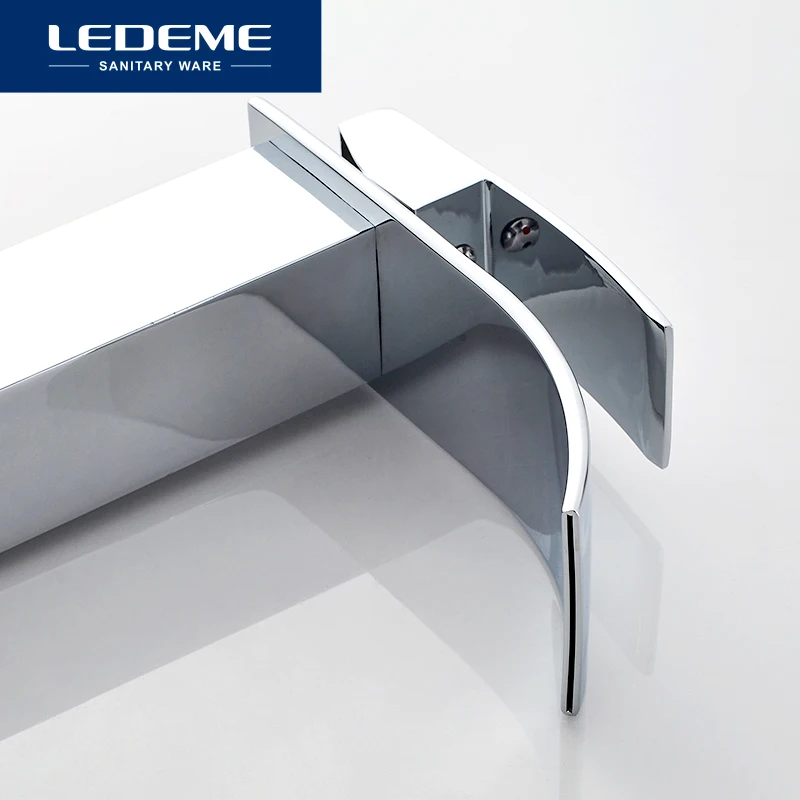 Медный смеситель для ванной LEDEME с одной ручкой кран горячей и холодной воды