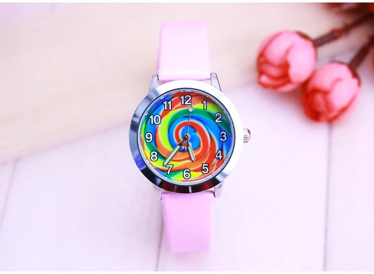 2018 модные Мультяшные часы цвета радуги детские Студенческие цифровые милые