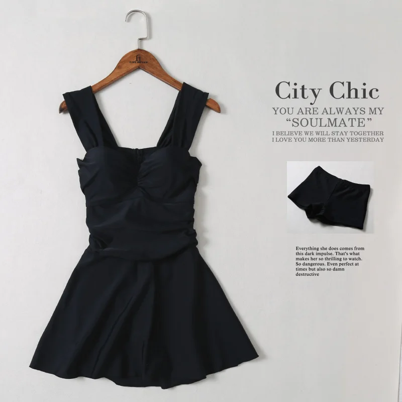 Летняя черная юбка Стиль Цельный купальник Сексуальная Высококачественная