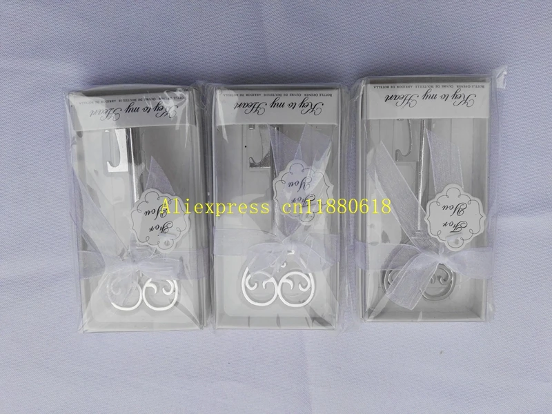 100 шт./лот открывашка для бутылок с ключом к моему сердцу в белой подарочной