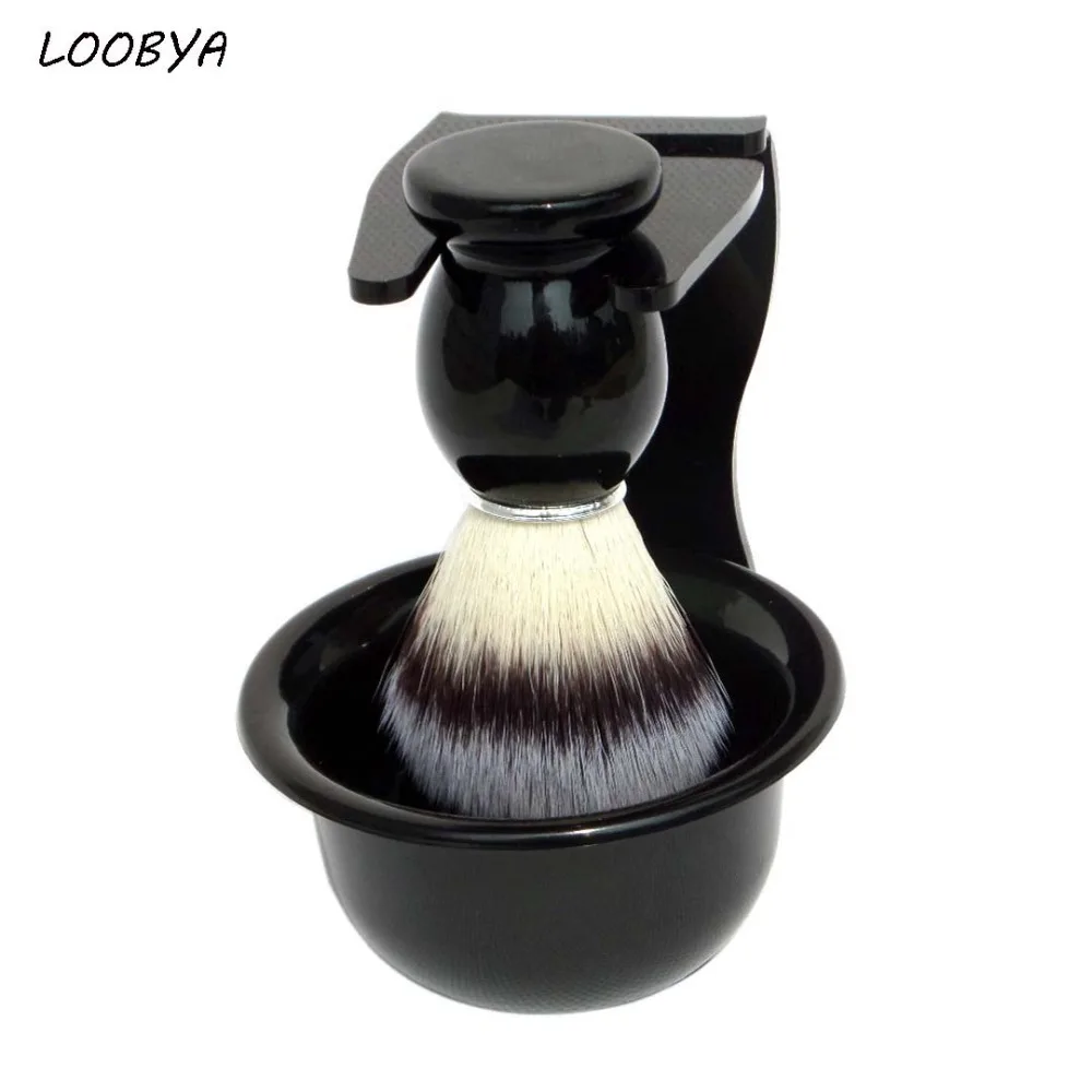 3шт/набор акриловая чашка для мыла и кисть бритья на подставке подставка бритвы |