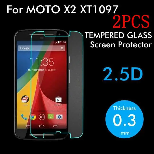 2 шт. закаленное стекло для Motorola Moto X2 XT1097 защита экрана Защитная пленка