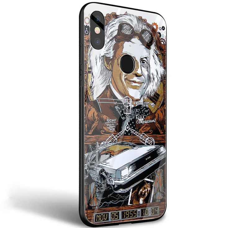 Desxz BACK TO THE FUTURE Tempered Glass Case For Xiaomi MI 8 9 Lite A1 A2 Redmi Note 5 6 7 Pro 6A 4X Pocophone F1 Cover | Мобильные
