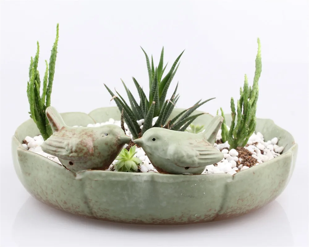 Кормушка для птиц керамический суккулент растений цветочные горшки|flower pot|nursery