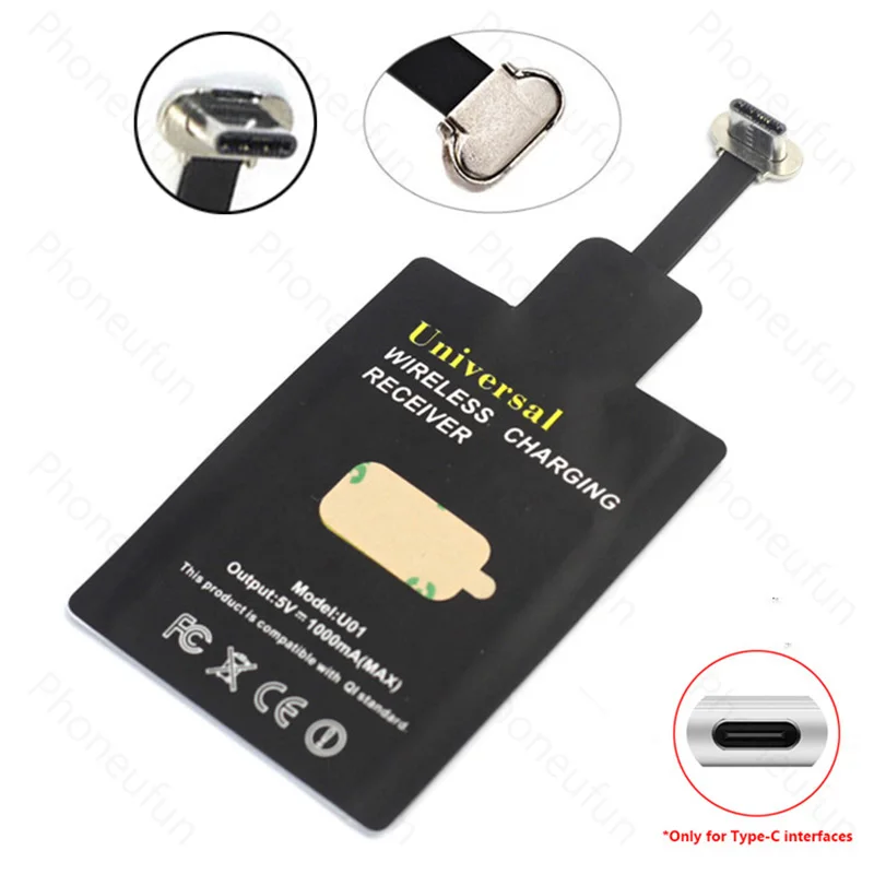 Обновленная Беспроводная зарядка Qi 5 в 1 а usb type C приемник USB чип для Xiaomi mi A1 A2 8 se 6