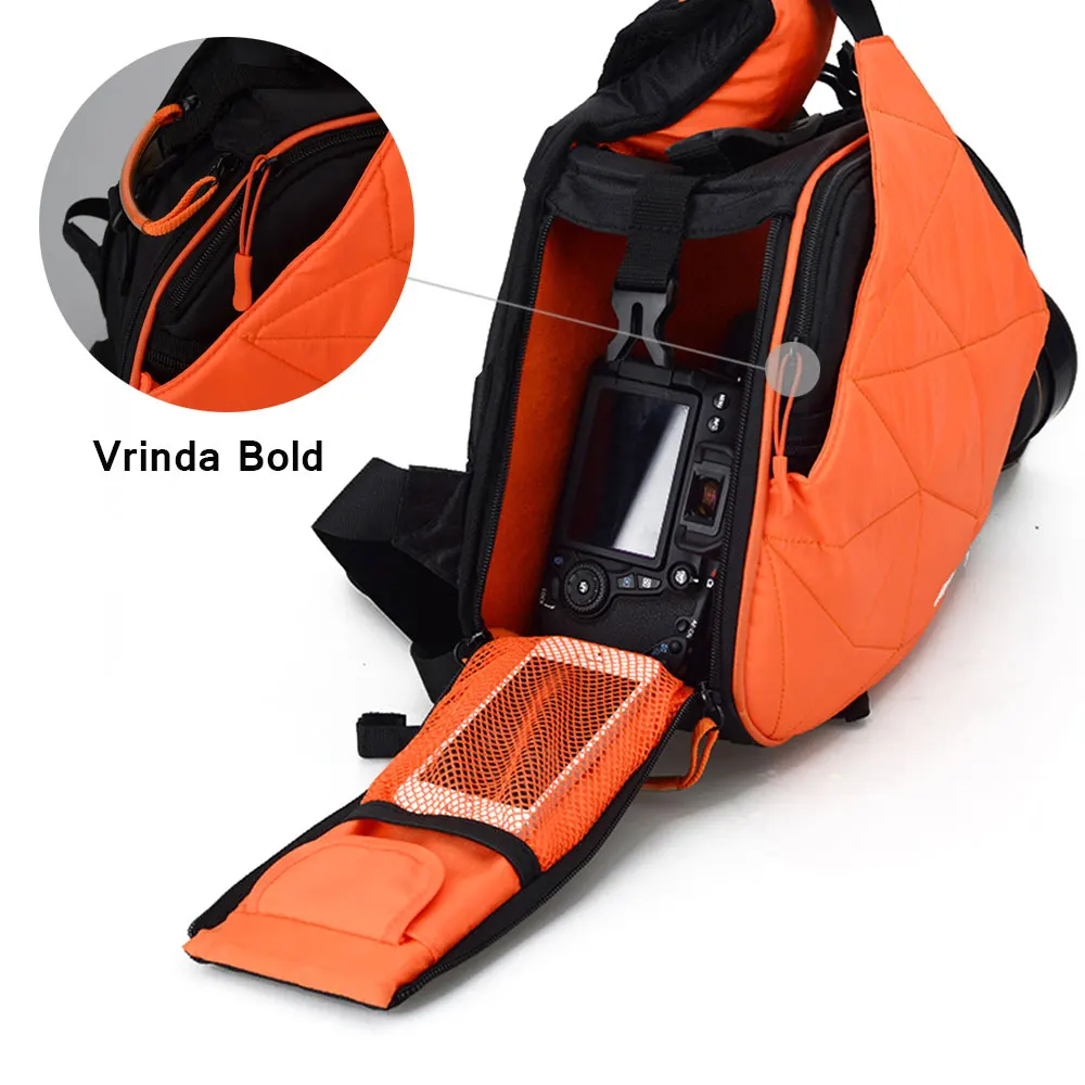 Caden Водонепроницаемый дорожный маленький наплечный фотоаппарат цвета хаки сумка с дождевиком треугольник слинг цифровой DSLR фото мягкий рюкзак сумка