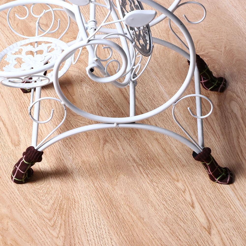 4 шт./компл. вязанный чехол для ножки стула носки дома Нескользящие стола рукав