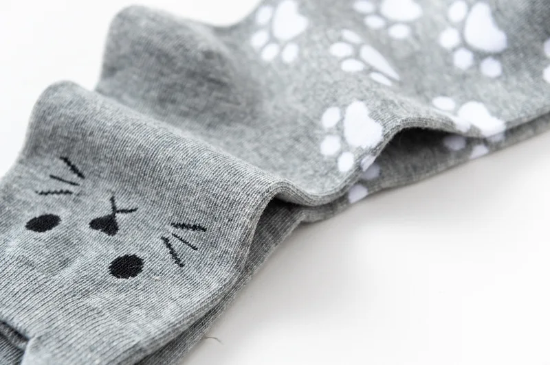 kawaii новые женские носки в студенческом стиле милые повседневные Простые Носки милые женские носки с кошачьей лапой женские носки осень-зима женские хлопковые носки