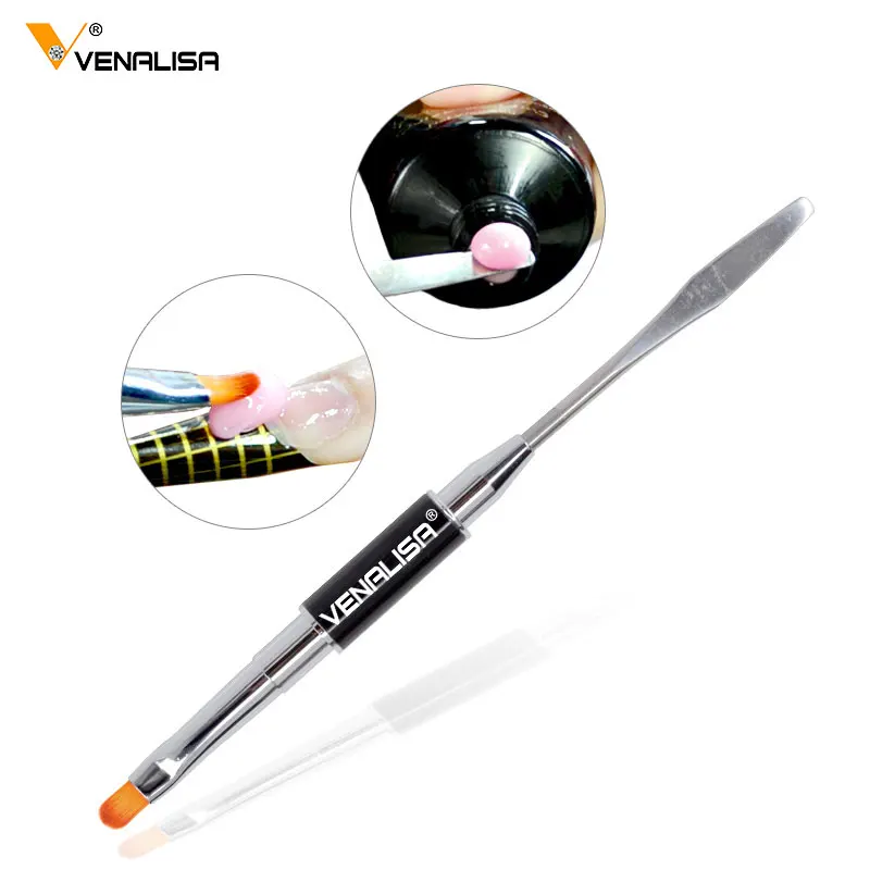 Black Brush Nail Pen VENALISA полигель 45 г дизайн ногтей canni Французский маникюр прозрачный камуфляж цвет быстрое наращивание ногтей кристалл УФ гель полигель - Цвет: Black Brush Nail Pen