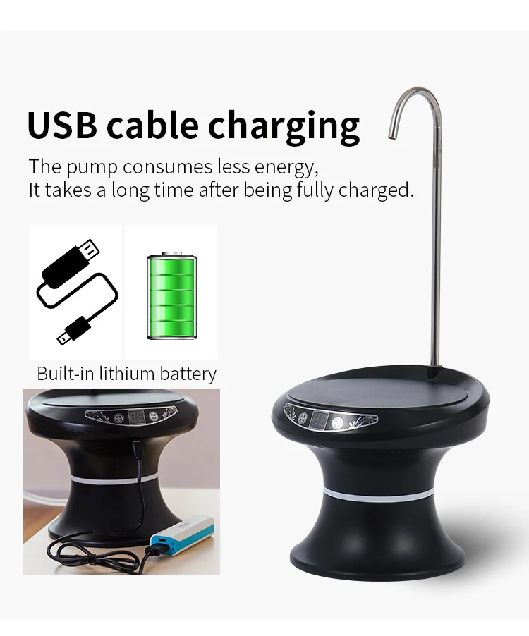 ORZ бутылка воды насосный USB Перезаряжаемый диспенсер для воды автоматический Электрический чистый ведро питьевой бутылки диспенсер посуда для напитков