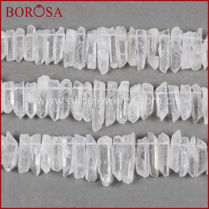 Кварцевые серьги-подвески BOROSA из натурального кварца ручной работы G0707 |