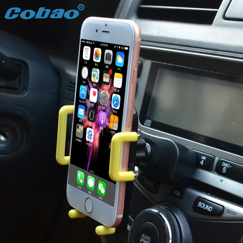 Cobao, универсальный автомобильный держатель для мобильного телефона с вентиляционным отверстием, CD слот, держатель для смартфона Iphone 5, 5S, 5c, SE, 6, 6 plus, 7, Galaxy
