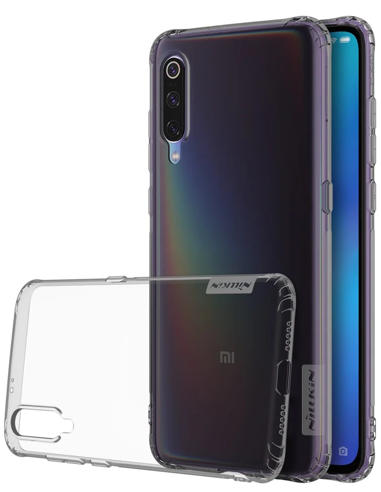 Для xiaomi mi 9 чехол 6,39 ''Nillkin натуральный прозрачный мягкий кремний TPU Защитный чехол для xiaomi mi 9 mi 9 Pro Чехол - Цвет: Bright Grey