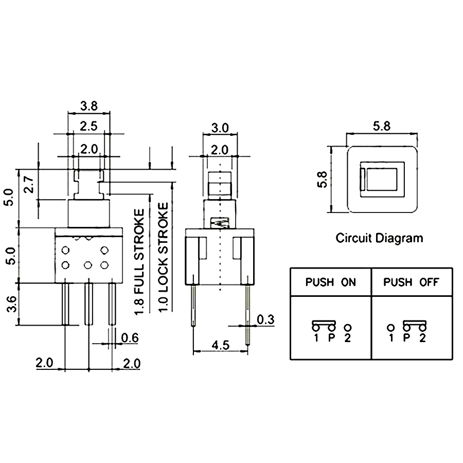 50 шт. 5 8*5 8 мм переключатели 6 контактов высокое качество мини мягкие сенсорные DC 12V