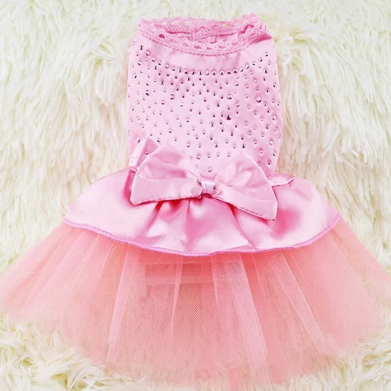 pink Kimhome Pet Платья для небольших Товары для собак хлопок Кружева Ткань Симпатичные принцесса Собака зима платье Собака Хеллоуин костюм Одежда для питомцев XS-XL - Цвет: pink