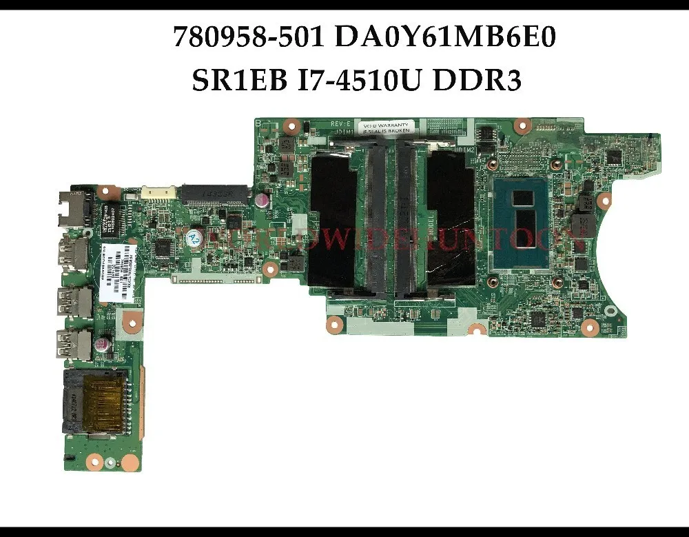 Высококачественная материнская плата для ноутбука HP Pavilion X360 15 U 780958 501 DA0Y61MB6E0 SR1EB I7